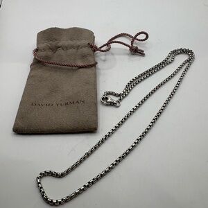 David Yurman DY Silver Box Chain Necklace